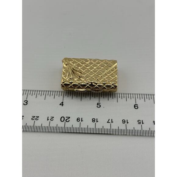 Vintage Estee Lauder Private Collections Quilted Purse Solid Perfume Compact - Picture 8 of 9